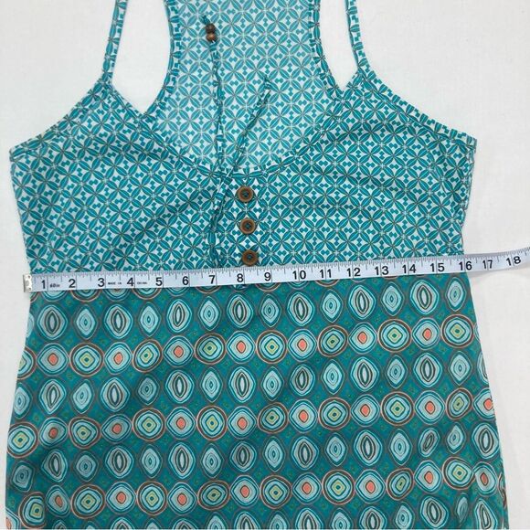 Vintage Anchor Blue Tank SZ M Tunic 100% Cotton Y2K 90’s Turquoise Orange Circle - Picture 12 of 16